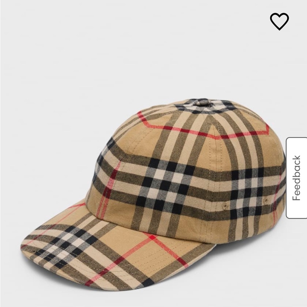 Burberry baseball cap in Leather/Canvas material
